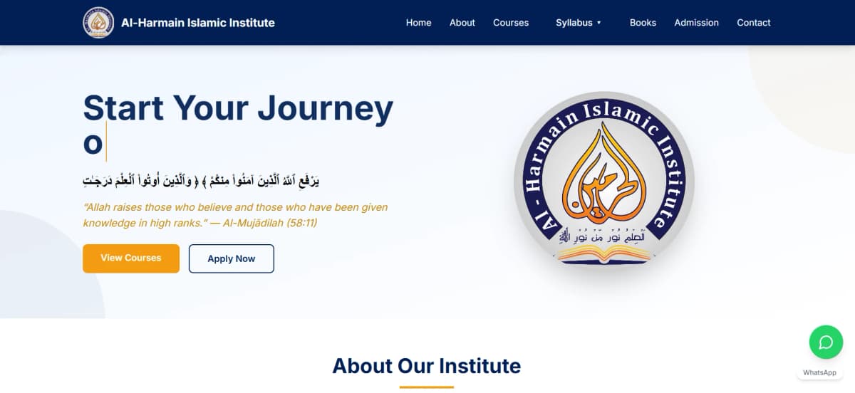 Coaching Institute Website screenshot 1